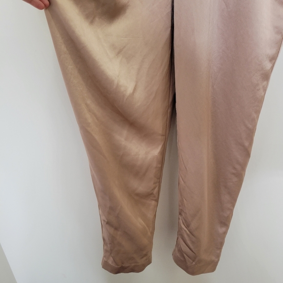 Misha Collection Kaela jumpsuit pink satin 10 nwt - Picture 3 of 7